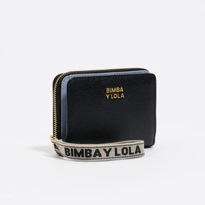 Portfel z klapą skóra czarny BIMBA Y LOLA