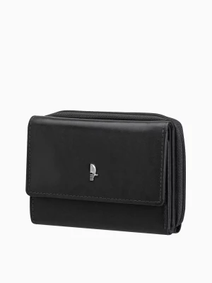 Portfel skórzany damski w kolorze czarnym Puccini