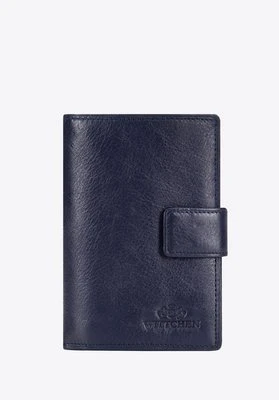 Portfel skórzany średni z RFID granatowy Wittchen