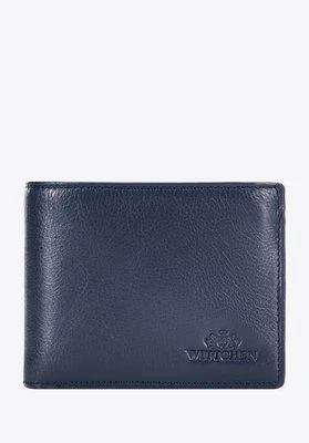 Portfel skórzany z wyjmowanym panelem granatowy Wittchen
