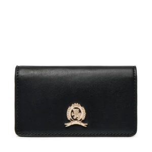 Portfel Tommy Hilfiger Luxe Leather Med Flap AW0AW16576 Czarny