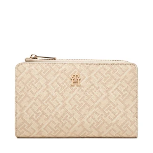 Portfel Tommy Hilfiger Th Icon Bifold Wallet Monoplay AW0AW18594 Beżowy