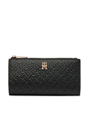 Portfel Tommy Hilfiger Th Icon Long Bifold Mono AW0AW18989 Czarny