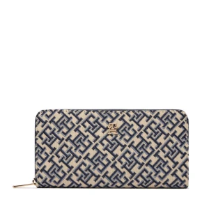 Portfel Tommy Hilfiger Th Icon Lrg Za Jacquard AW0AW18796 Granatowy