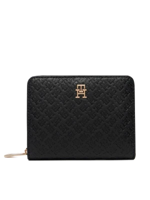Portfel Tommy Hilfiger Th Icon Med Za W / Flap Mono AW0AW18474 Czarny