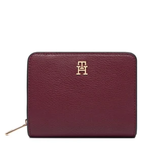 Portfel Tommy Hilfiger Th Icon Med Za W/ Flap Seasonal AW0AW18758 Bordowy