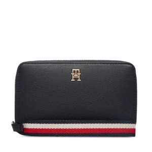 Portfel Tommy Hilfiger Th Logotape Compact Zip Around AW0AW18699 Granatowy