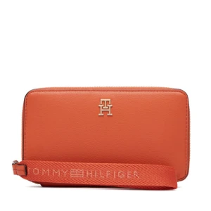 Portfel Tommy Hilfiger Th Logotape Compact Zip Around AW0AW18699 Pomarańczowy