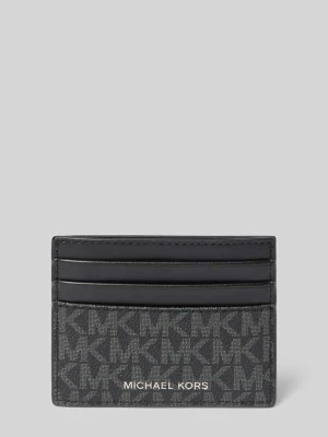 Portfel z detal z logo model 'Greyson' Michael Kors Czarny