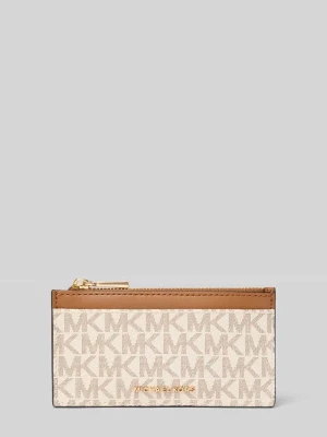 Portfel z Detal z logo Model 'Jet Set' Michael Kors Écru