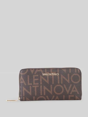 Portfel z detal z logo model 'REGINA' VALENTINO BAGS Średniobrązowy