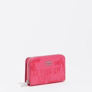 Portfel z klapą logo Bimba malinowy róż BIMBA Y LOLA