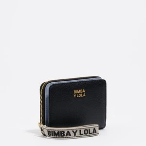Portfel z klapą skóra czarny BIMBA Y LOLA