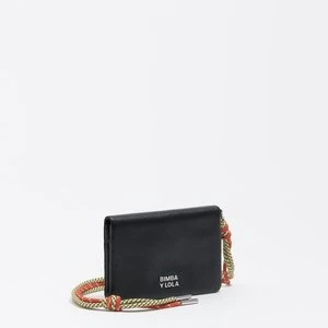 Portfel z klapą skóra czarny BIMBA Y LOLA