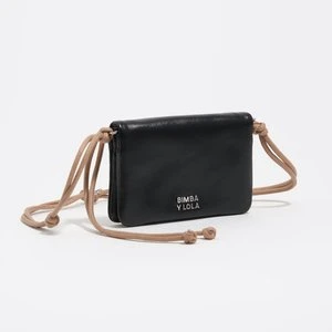 Portfel z klapką mały skóra czarny BIMBA Y LOLA