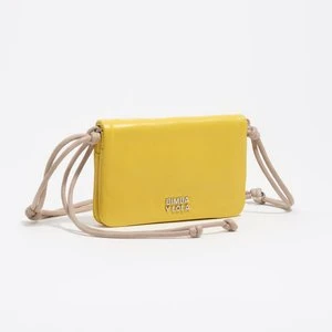 Portfel z klapką mały skóra żółty BIMBA Y LOLA