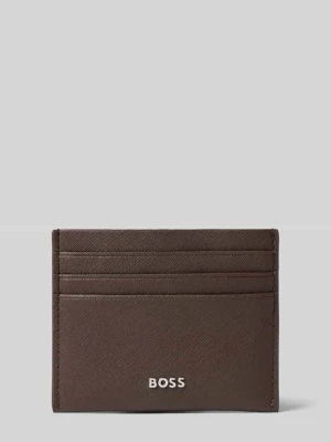 Portfel z mieszanki skóry model 'Northon_S Card' Boss Ciemnobrązowy