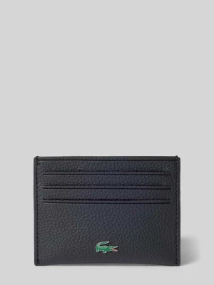 portfel z nadrukiem z logo Lacoste Czarny