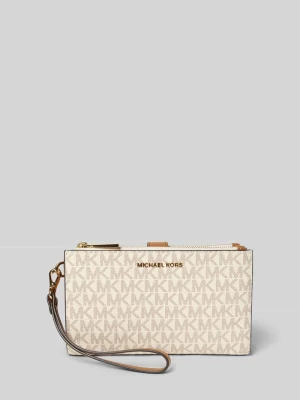 Portfel z nadrukiem z logo na całej powierzchni model ‘Jet Set’ MICHAEL Michael Kors