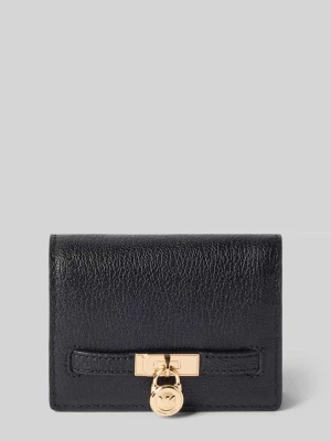 Portfel z naturalna skóra model 'HAMILTON' Michael Kors Czarny