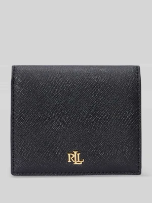 Portfel z naturalnej skóry bydlęcej Lauren Ralph Lauren Czarny