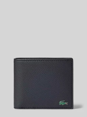 Portfel z naturalnej skóry bydlęcej model 'BILLFOLD' Lacoste Czarny