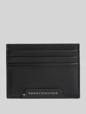 Portfel z naturalnej skóry bydlęcej model 'CORP CC HOLDER' Tommy Hilfiger czarny