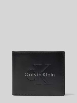 portfel z wytłoczeniem logo Calvin Klein Czarny
