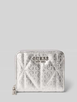 Portfel z wytłoczonym logo na całej powierzchni model ‘Aldina’ Guess