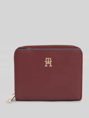 Portfel z zatrzaskiem Tommy Hilfiger Bordowy