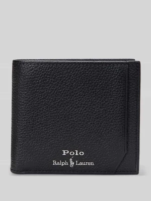 Portfel ze skóry cielęcej z przegródką na monety Polo Ralph Lauren Czarny