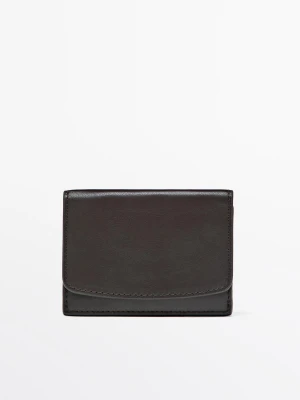 Portfel Ze Skóry Nappa - Brązowy - - Massimo Dutti - Kobieta