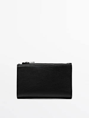 Portfel Ze Skóry Nappa - Czarny - Massimo Dutti - Male