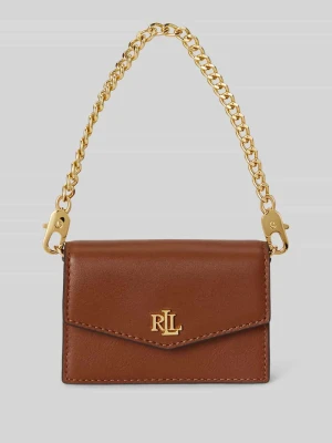 Portfel ze skóry naturalnej z odpinanym łańcuszkiem do noszenia Lauren Ralph Lauren