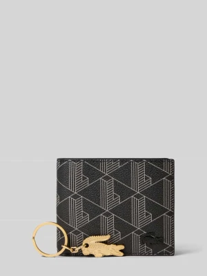 Portfel ze wzorem na całej powierzchni model ‘Noir Gris’ Lacoste