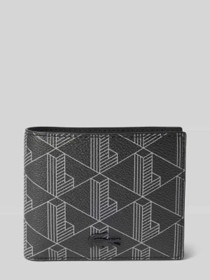 Portfel ze wzorem z logo Lacoste