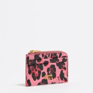 Portmonetka faktura błysk print Leopard truskawka BIMBA Y LOLA