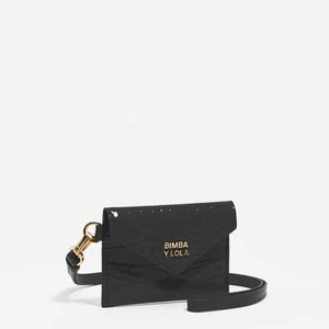 Portmonetka faktura połysk czarna BIMBA Y LOLA