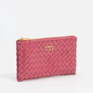 Portmonetka pleciona ciemnoróżowa BIMBA Y LOLA DARK PINK