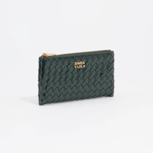 Portmonetka pleciona ciemnozielona BIMBA Y LOLA DARK GREEN