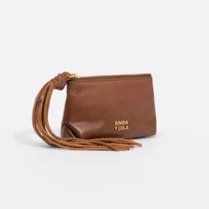 Portmonetka skóra frędzle koniak BIMBA Y LOLA COGNAC