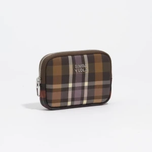 Portmonetka woskowane wykończenie tartan hunter green BIMBA Y LOLA
