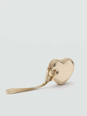 Portmonetka z brelokiem serce złoty - Kobieta - Rozmiar uniwersalny - MANGO