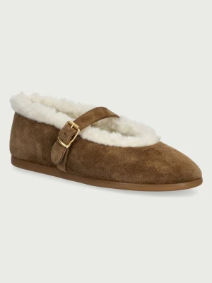 Posa baleriny zamszowe St. Moritz Ballet Flats brązowy