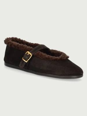 Posa baleriny zamszowe St. Moritz Ballet Flats brązowy