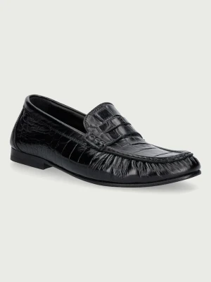 Posa loafersy damskie skórzane Penny Loafer czarny