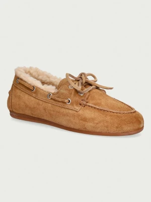Posa loafersy damskie zamszowe Boat Loafer beżowy