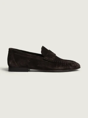 Posa mokasyny damskie zamszowe Penny Loafer brązowy