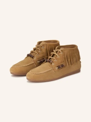 Posa Mokasyny Z Ozdobnymi Koralikami beige