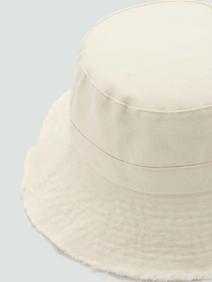 Postrzępiona czapka bucket beżowy - Teen - Rozmiar uniwersalny - MANGO TEEN